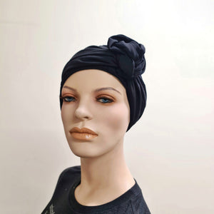 Plain Black - ReMixt / Wired Turban / Full Head Covering