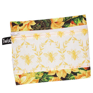 Bees on White / Sunflowers - Storage Pouch