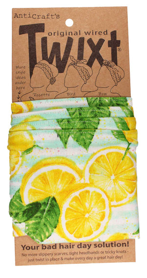 Lemons on Stripes - Twixt / Wired Head Wrap