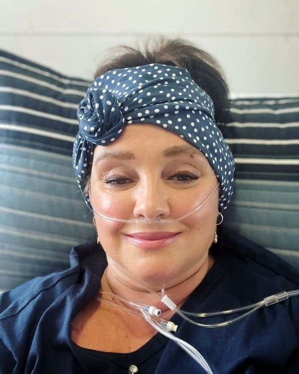 This beautiful woman spent an extended period in hospital during treatment and would regularly send us photos of how she had styled herself.