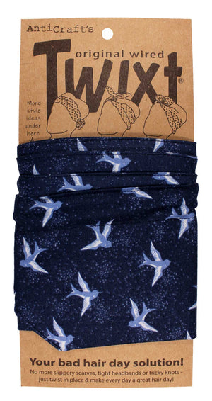 Birds on Blue - Twixt / Wired Head Wrap