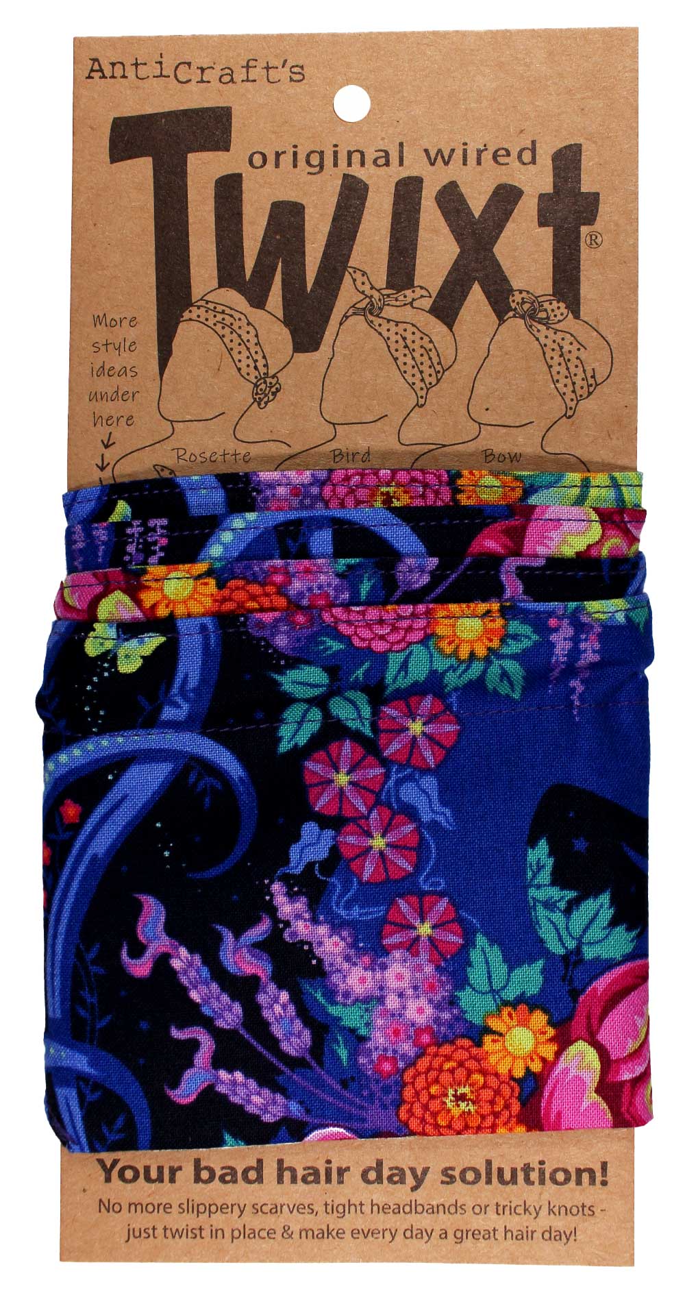 Floral Fantasy in Purple - Twixt / Wired Head Wrap