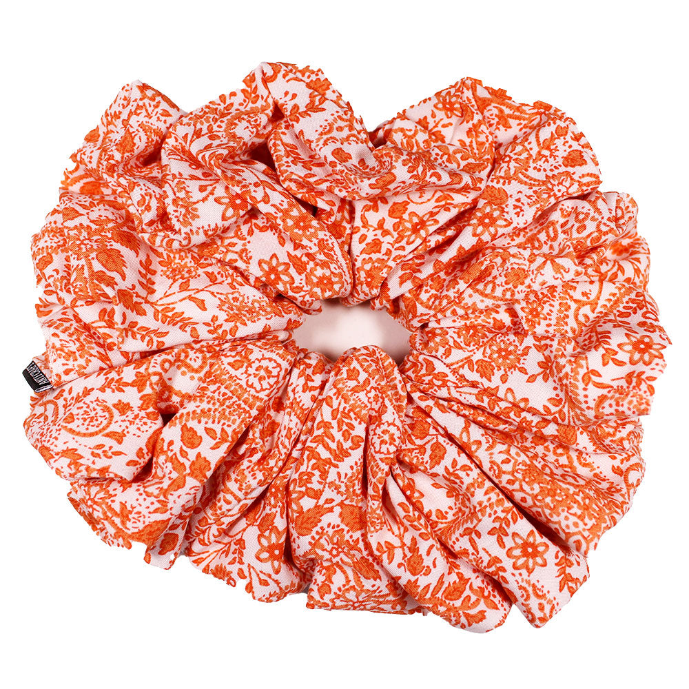 Orange Floral - OTT XL Volumising Scrunchie