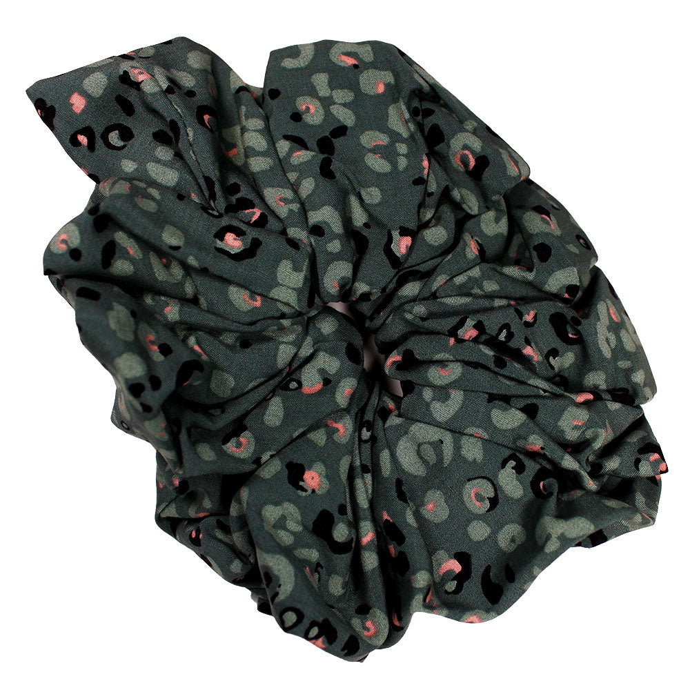 Leopard on Teal - OTT XL Volumising Scrunchie
