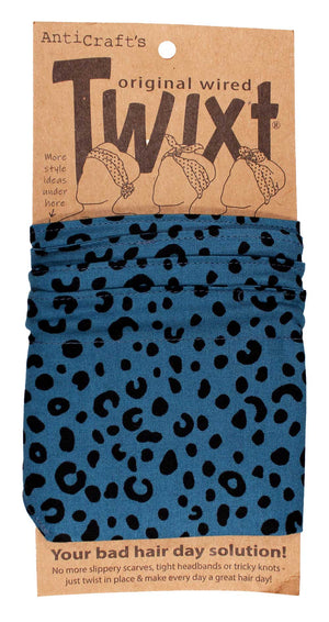 Leopard on Teal Blue - Twixt / Wired Head Wrap