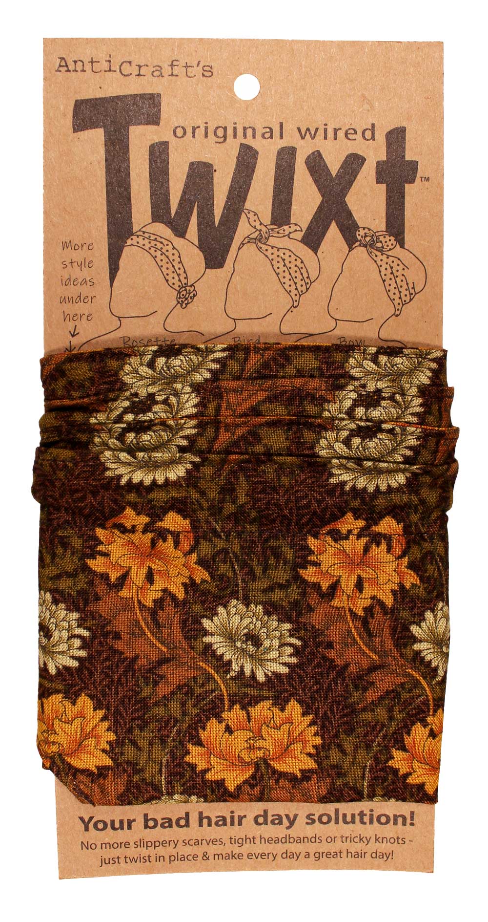 Autumn Floral by William Morris - Twixt / Wired Head Wrap