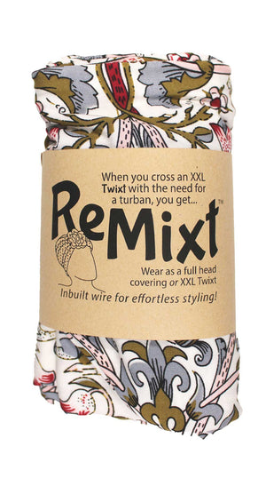 William Morris Vines - ReMixt / Wired Turban / Full Head Covering