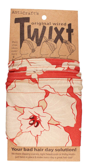 Oversize Floral on Red - Twixt / Wired Head Wrap