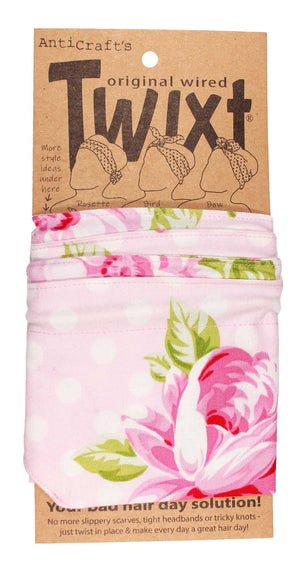 Vintage Roses on Pink Spots #1 - Twixt / Wired Head Wrap