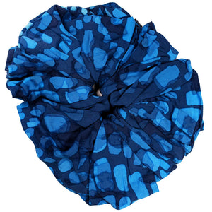 Blue Splodge - OTT XL Volumising Scrunchie