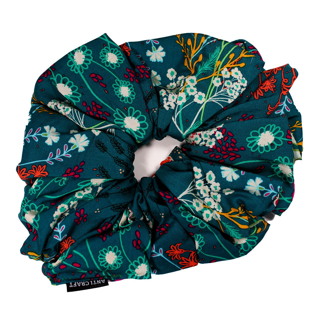 Wildflower on Teal - OTT XL Volumising Scrunchie