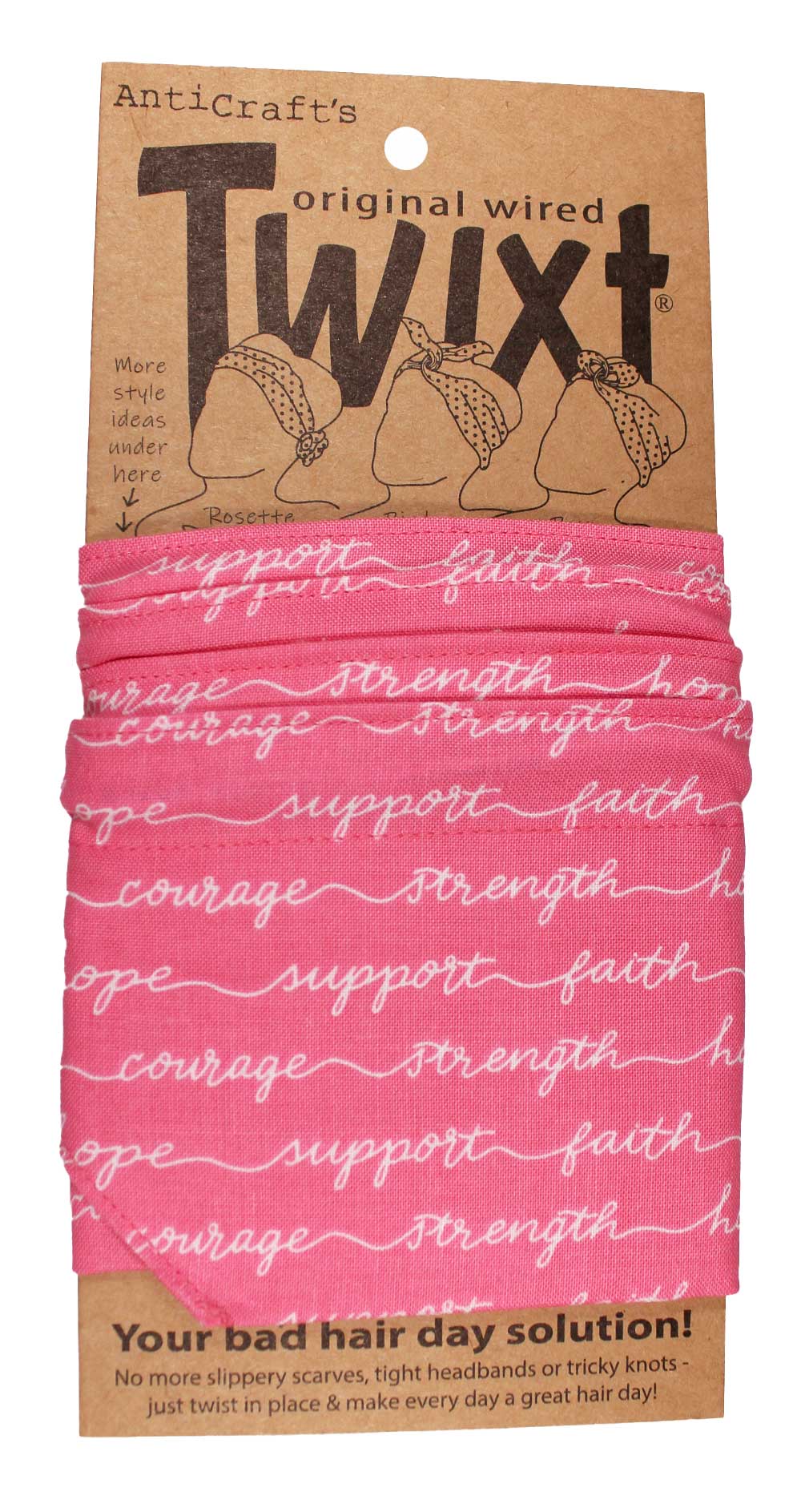 Words for Breast Cancer Awareness - Twixt / Wired Head Wrap