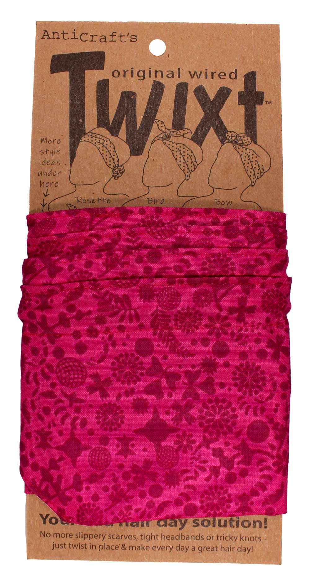 Tiny Patterns on Hot Pink - Twixt / Wired Head Wrap