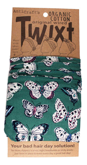 Butterfly on Green - Twixt / Wired Head Wrap