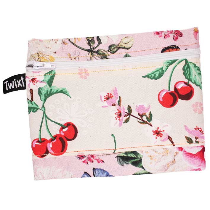 Cherries on Cream / Classic Pink Floral - Storage Pouch