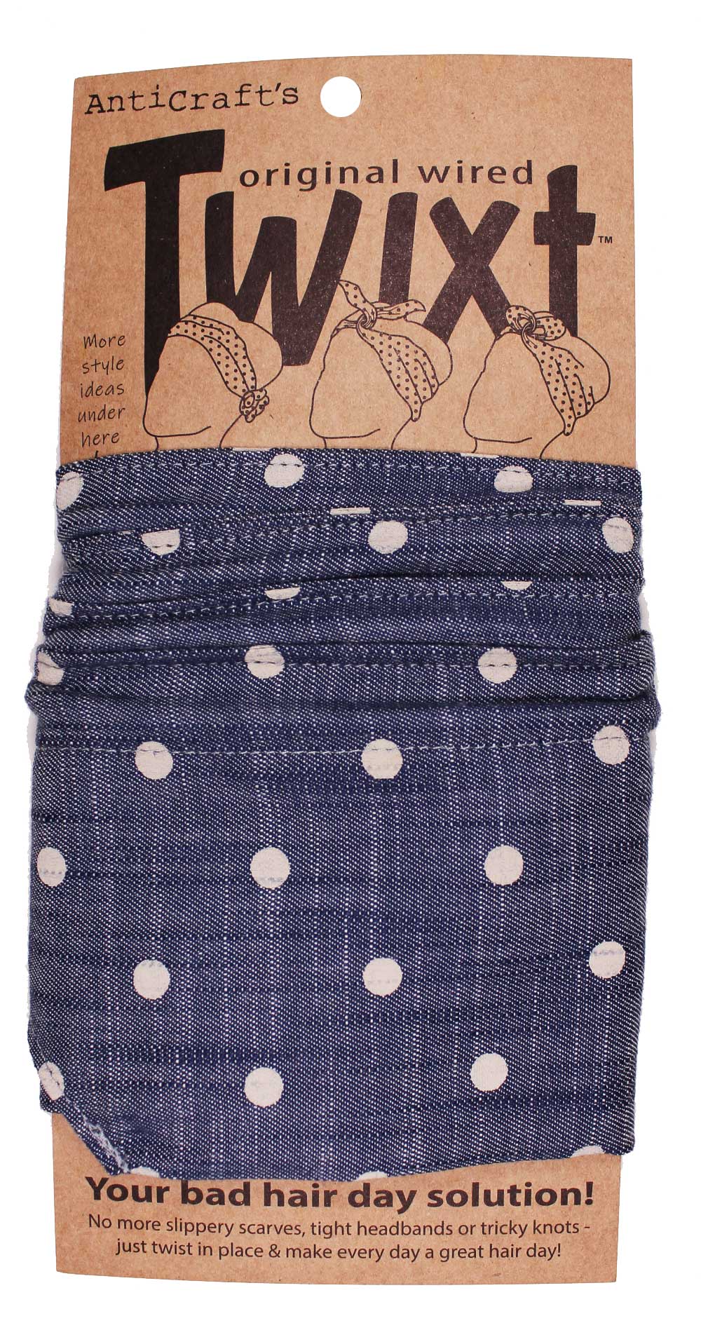 Denim Spots - Twixt / Wired Head Wrap