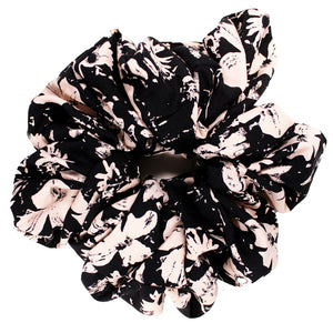 Floral in Black & Pink - OTT XL Volumising Scrunchie