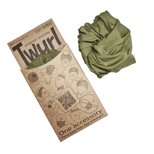 Khaki Green - Twurl / Stretchy Cap & Headband