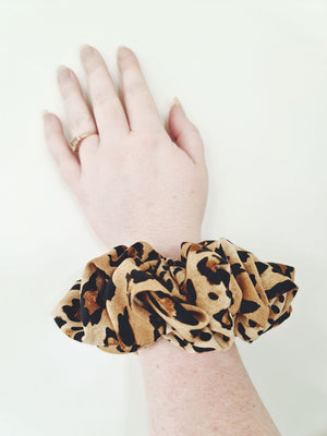 Brown Leopard - OTT XL Volumising Scrunchie