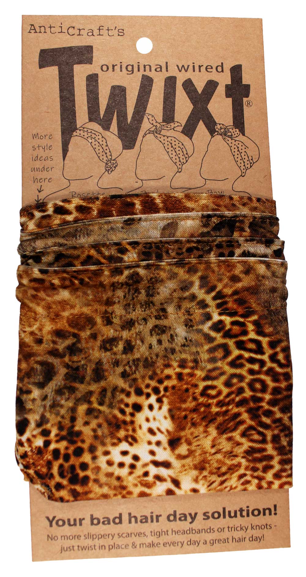 Leopard Animal Print Brown & Gold - Twixt / Wired Head Wrap