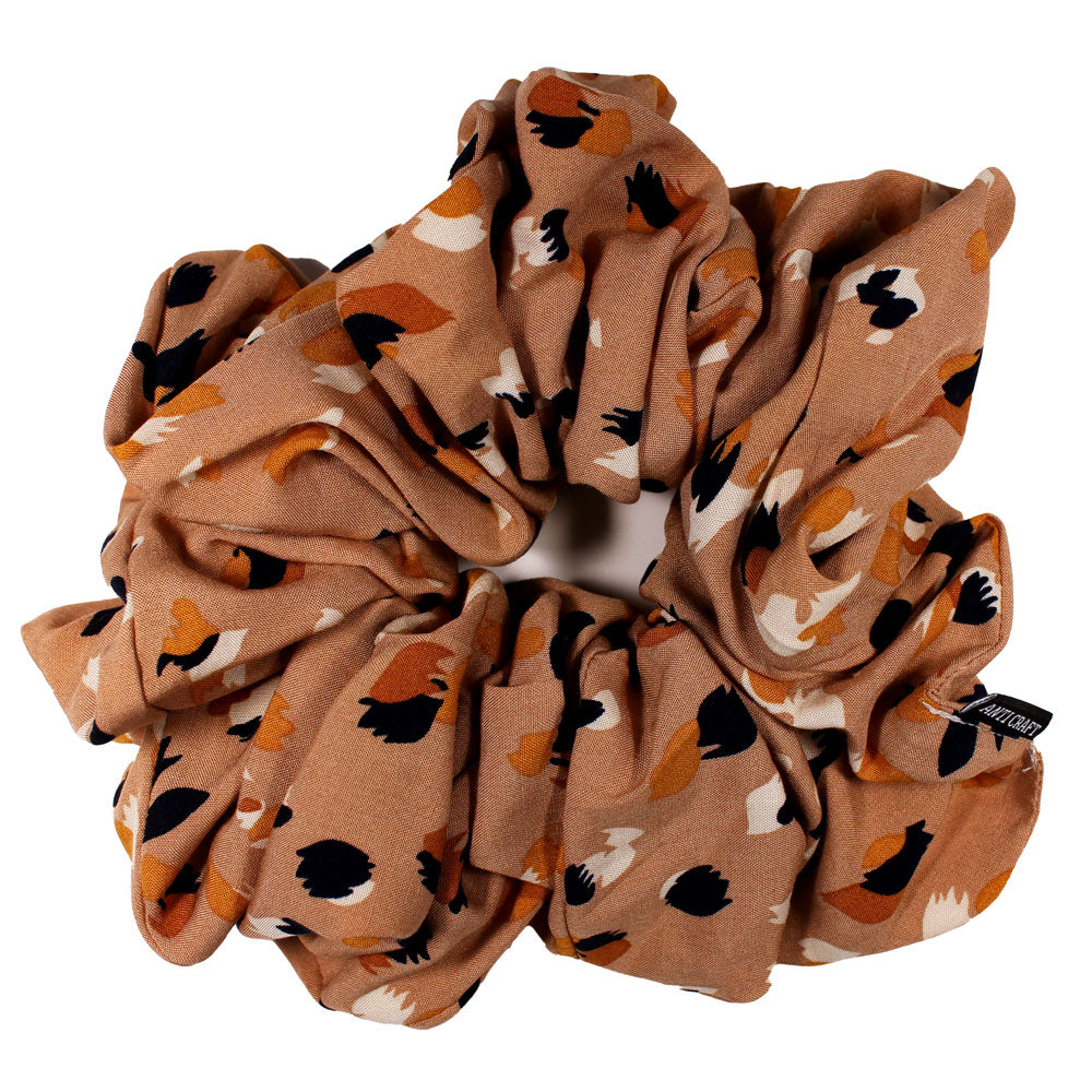 Leopard Mid Tan - OTT XL Volumising Scrunchie