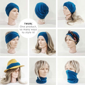 Petrol Blue- Twurl / Stretchy Cap & Headband