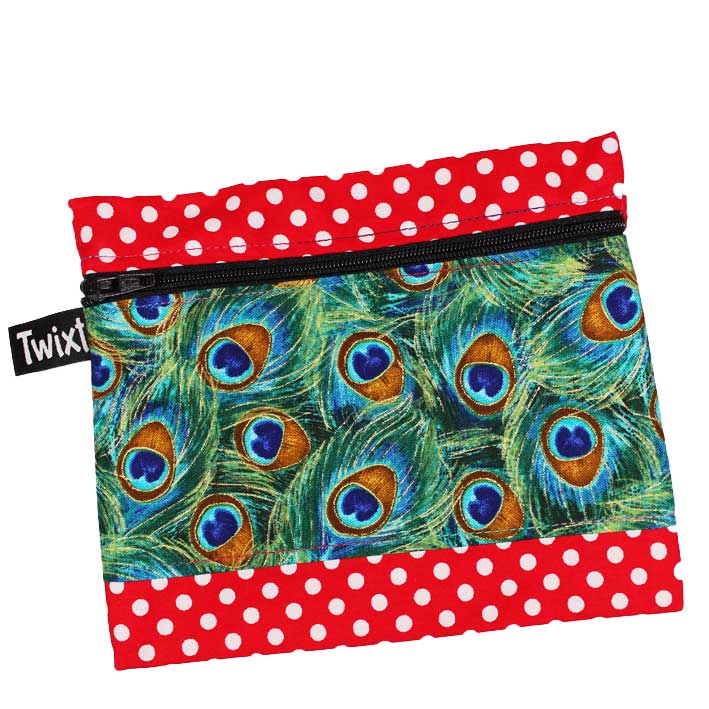 Peacock / Red Spot - Storage Pouch