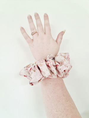 Pink Pastel Floral - OTT XL Volumising Scrunchie