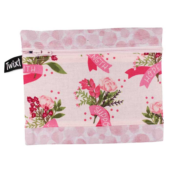 Floral Posies / Bubbles for Breast Cancer Awareness - Storage Pouch