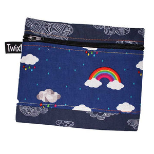 Rainbow on Blue / Clouds on Navy - Storage Pouch