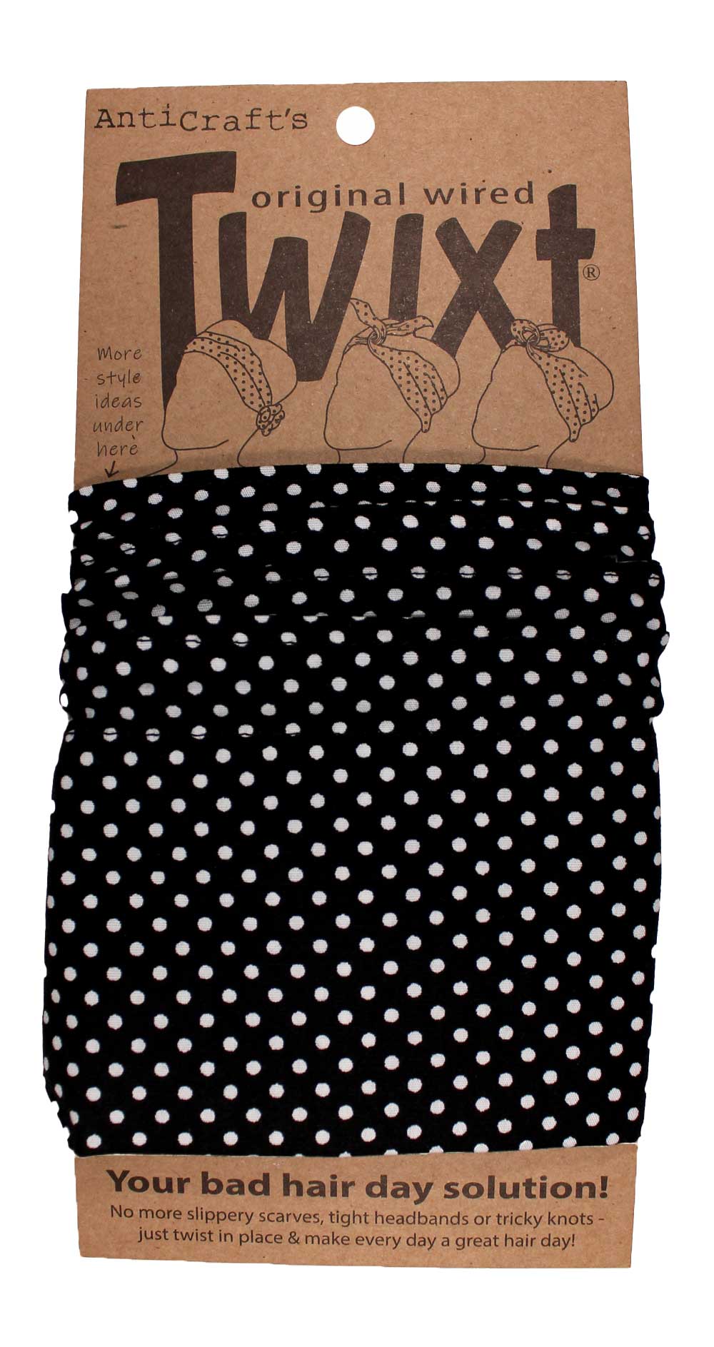 Black & White Spot Small - Twixt / Wired Head Wrap