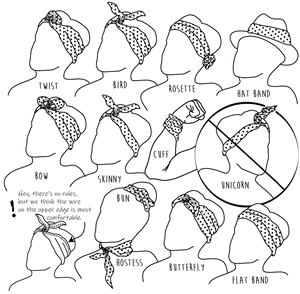 Music Notes on Cream - Twixt / Wired Head Wrap