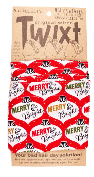 Merry & Bright Christmas Baubles - Limited Edition Ugly Sweater Xmas Collection - Twixt / Wired Head Wrap