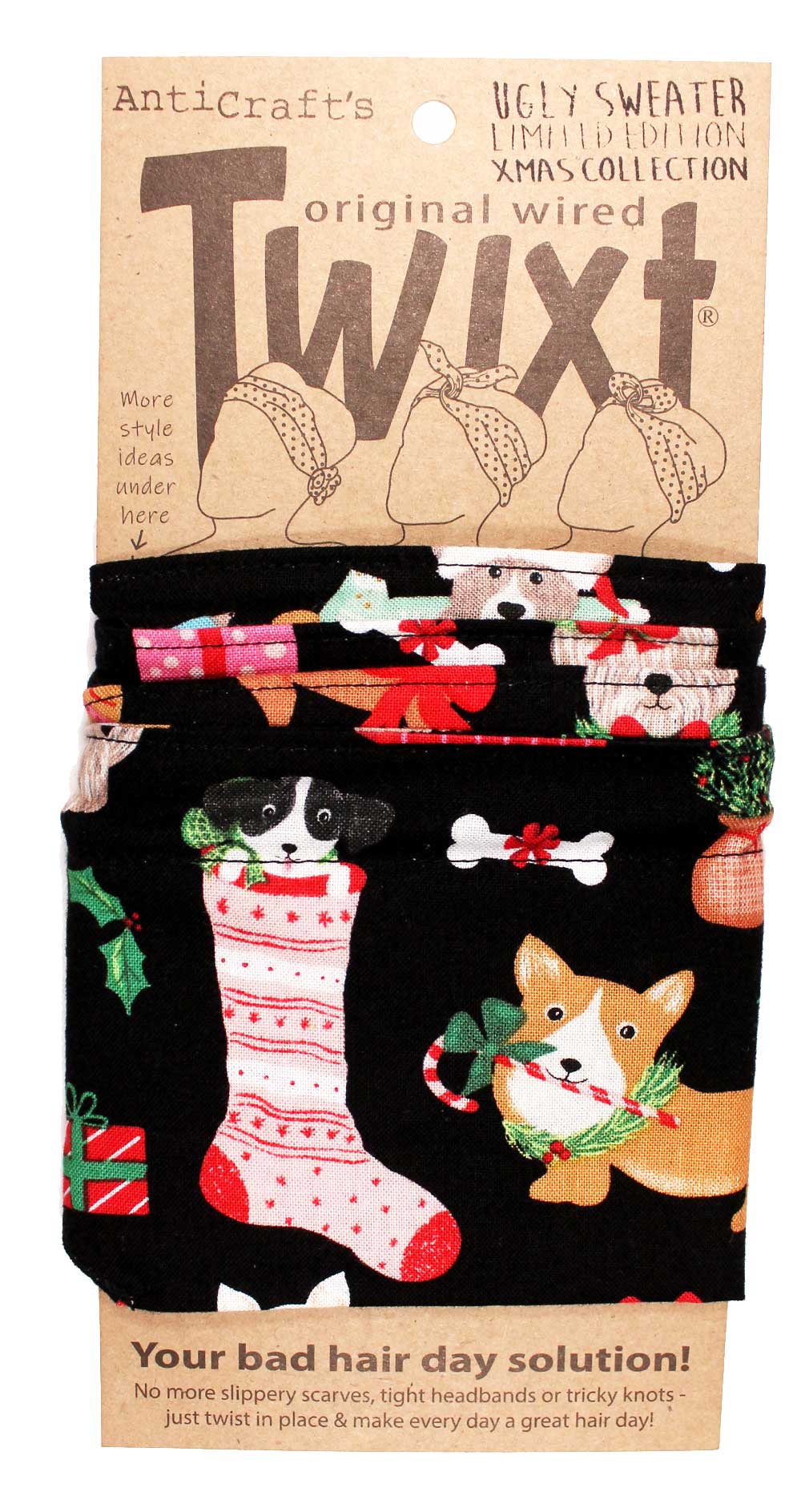 Xmas Dogs - Limited Edition Ugly Sweater Xmas Collection - Twixt / Wired Head Wrap