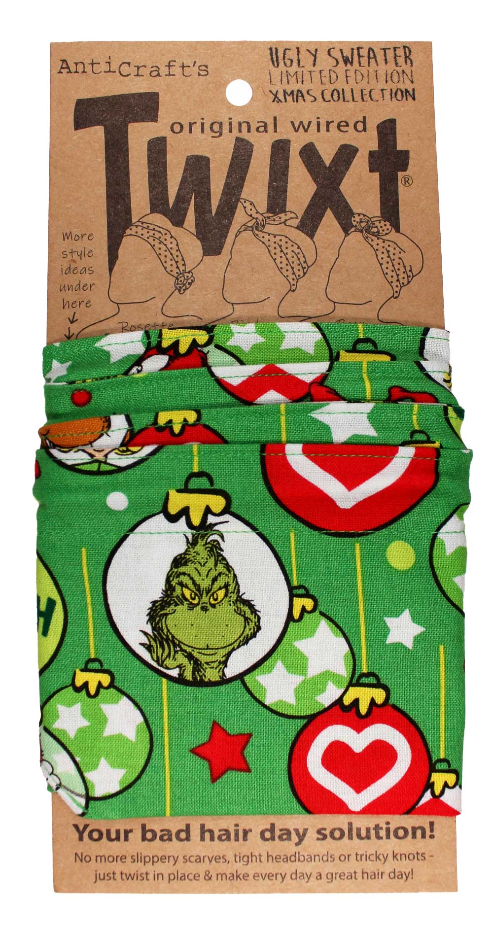 Grinch on Green - Limited Edition Ugly Sweater Xmas Collection - Twixt / Wired Head Wrap
